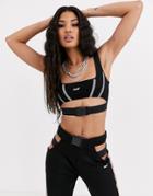 Criminal Damage Crop Top With Buckle Two-piece