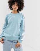Adidas Originals Adicolor Sweater In Blue - Gray