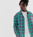 Collusion Oversized Check Shirt-green