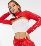 Puma Cropped Sweatshirt In Red Exclusive To Asos