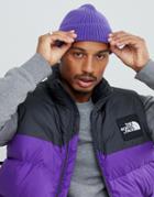Asos Design Fisherman Beanie In Purple Recycled Polyester - Purple