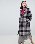 Selected Femme Wool Check Coat - Multi
