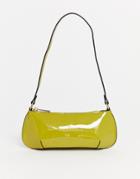 Asos Design Mini 90s Shoulder Bag In Patent-green