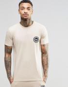 Hype T-shirt With Crest Logo - Sand