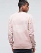 Friend Or Faux Back Print Sweatshirt - Pink
