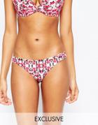 Wolf & Whistle Cheeky Floral Bikini Bottom - Pink Floral