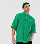 Collusion Tall Cord Boxy Shirt-green