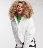 Collusion Boxy Puffer Jacket In White