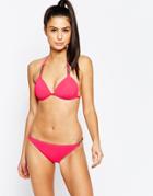 Goddiva Bikini Set With Gold Hardware - Pink