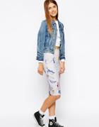 Twisted Muse Amie Cirque De Aqua Printed Pencil Skirt - Multi