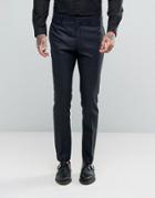 Religion Skinny Suit Pants In Pow Check - Navy