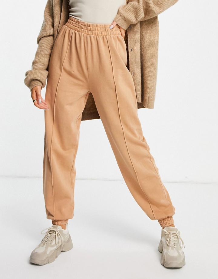 Miss Selfridge Acid Wash Seam Detail Sweatpants-black