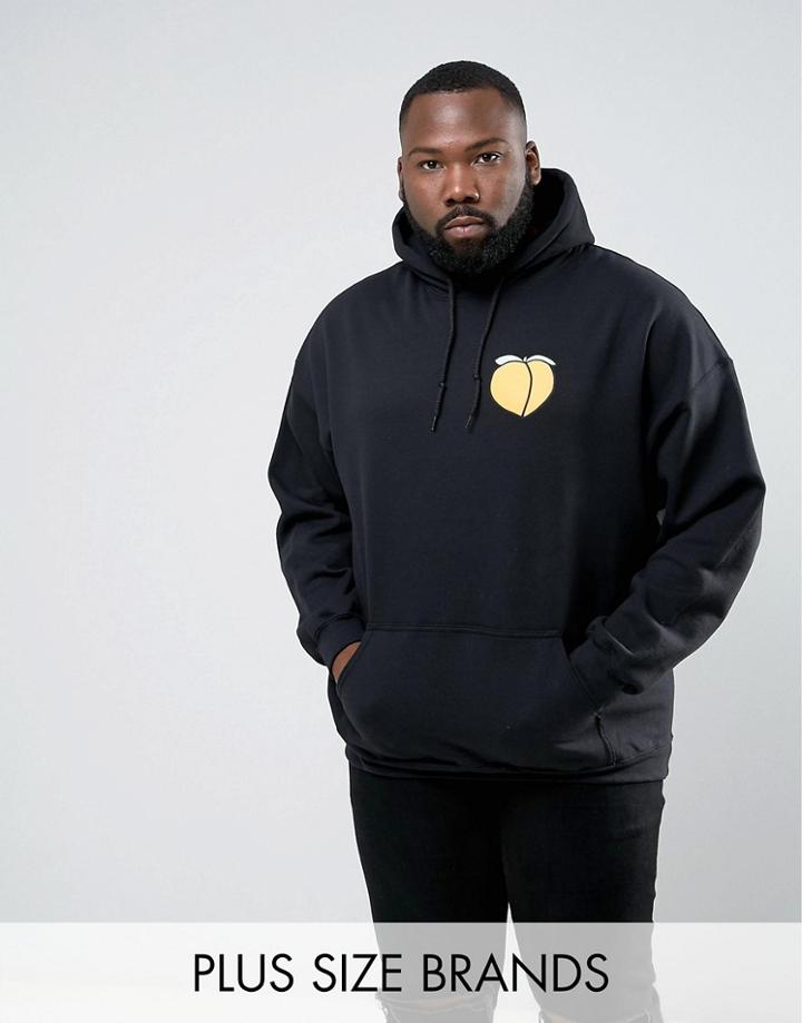 New Love Club Plus Peach Hoodie - Black