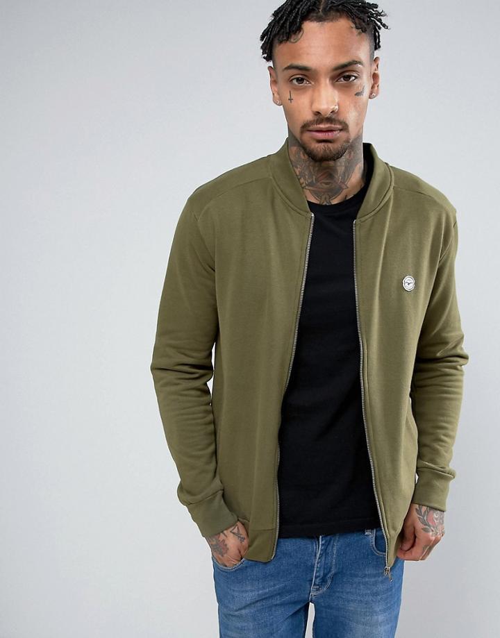 Le Breve Bomber Khaki Marl - Green