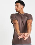 Asos 4505 Icon Easy Fit Training T-shirt With Quick Dry-brown