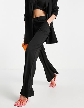 Extro & Vert Slouchy Wide Leg Pants In Black