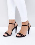 New Look Barely There Two Strap Sandal - Black