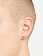The Status Syndicate Square Stud Earrings In Gold
