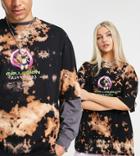 Collusion Unisex Oversized Tie Dye T-shirt With Character Print-black
