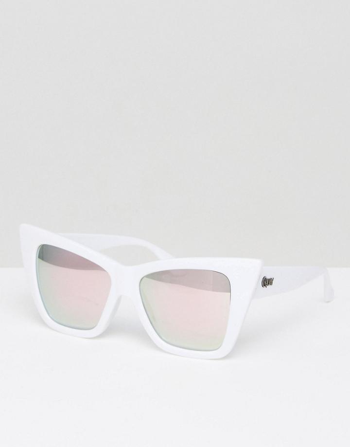 Quay Australia Vesper Square Lens Sunglasses - White