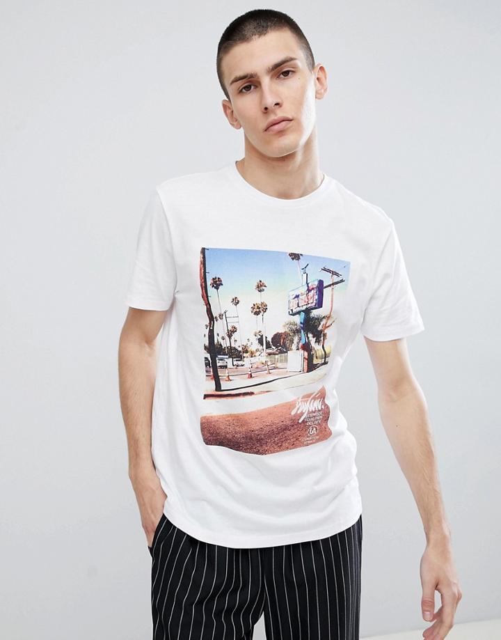 New Look T-shirt With Print In White - White