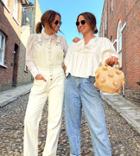 Labelrail X Collyer Twins Relaxed Overalls With Broderie Trim-white
