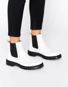 Bronx Chunky Flat Boots - Off White