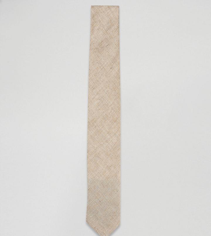 Heart & Dagger Tie In Linen - Stone