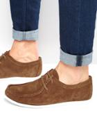Asos Wallabee Shoes In Tan Suede With White Sole - Tan
