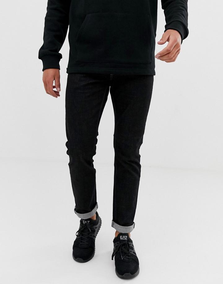 Emporio Armani J06 Slim Fit Black Wash Jeans - Black