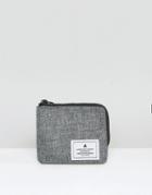 Asos Zip Around Wallet In Charcoal - Gray
