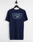 Vans Full Patch Back Print T-shirt In Navy