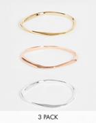 Bolongaro Trevor Wavy Stacking Bangles In Multi