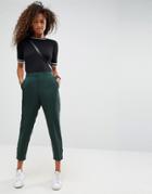 Asos Tailored Tab Detail Ankle Grazer Pant - Green