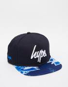 Hype Floral Drips Snapback Cap - Blue