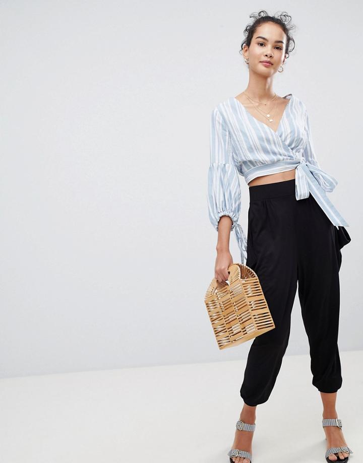 Asos Design Slouchy Harem Pants - Black