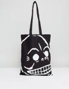 Cheap Monday Skull Print Tote Bag - Black