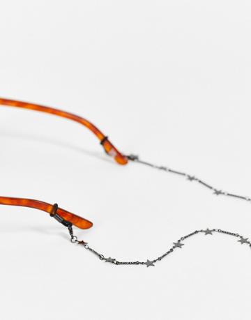 Quay Star Sunglasses Chain In Gunmetal-silver