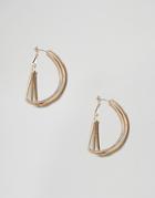 Monki Multi Ring Hoop Earrings In Gold - Gold