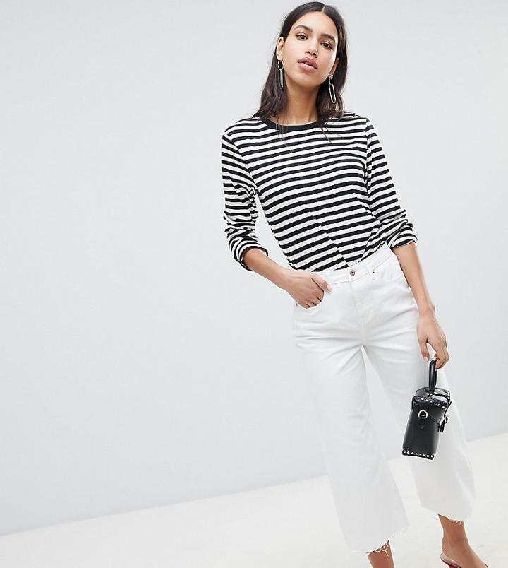 River Island White Crop Straight Leg Jeans - White