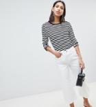 River Island White Crop Straight Leg Jeans - White