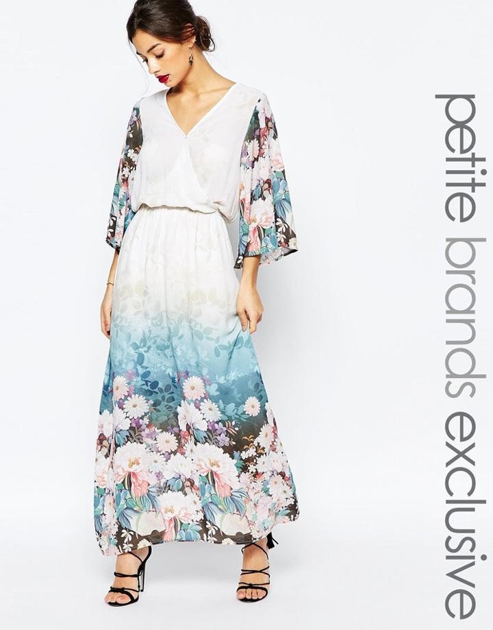 True Decadence Petite Border Print Maxi Dress - Multi