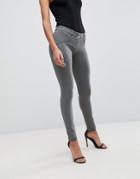 Freddy Wr. Up Shaping Effect Mid Rise Snug Stretch Push Up Jegging - Gray