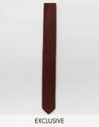 Heart & Dagger Knitted Slim Blade Tie - Brown