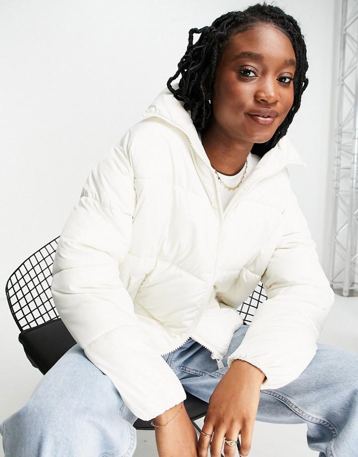 New Look Boxy Puffer In White-neutral
