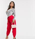 Aoss Design Petite Shell Jogger In Red