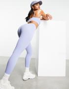 Hiit Seamless Rib Legging In Lavender-purple