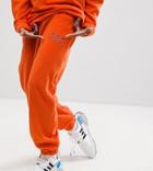 Reclaimed Vintage Inspired Pants In Orange Fleece - Orange