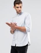 Jack & Jones Premium Oxford Shirt In Stripe - Cashmere Blue