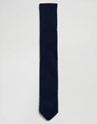 Noose & Monkey Knitted Tie - Navy